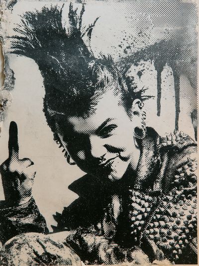 Punk Portrait Black-White Poster.