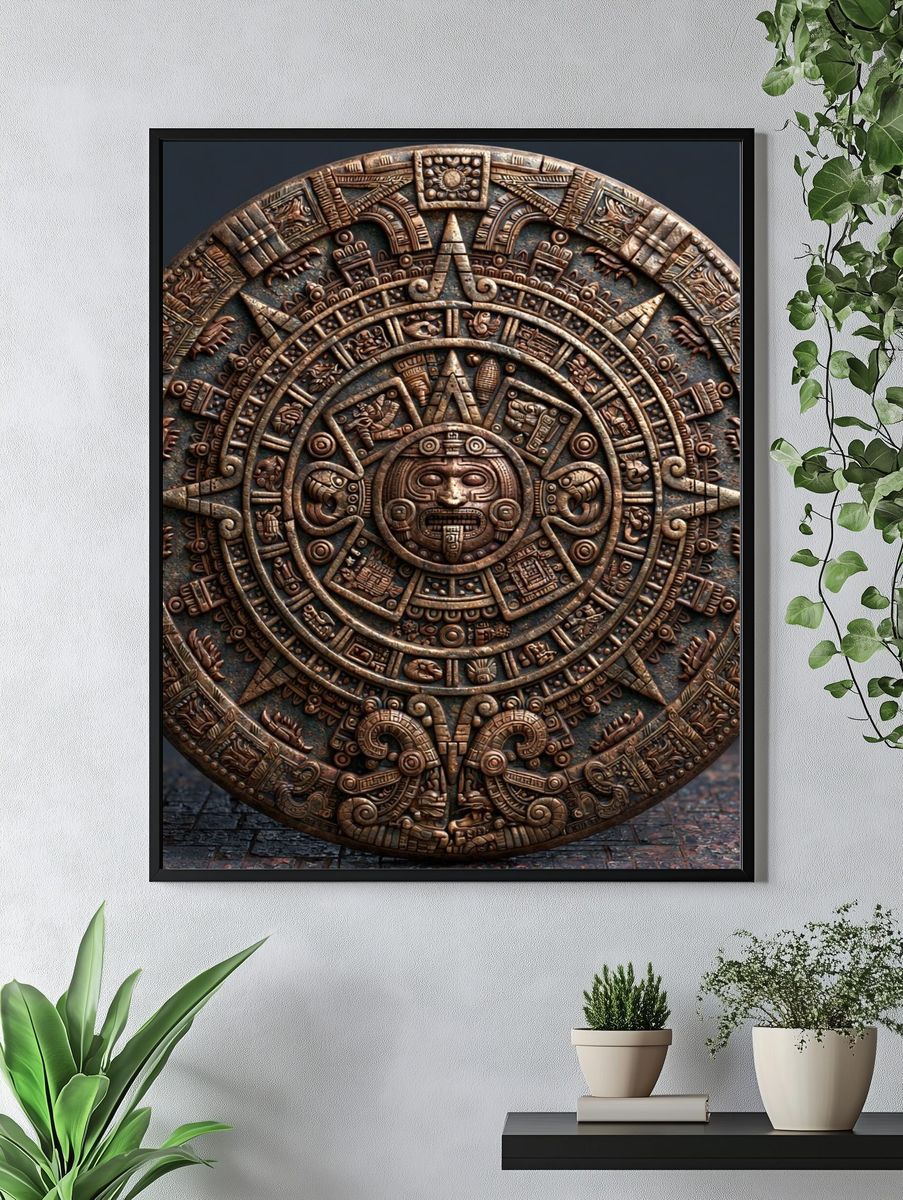 Mayan Calendar Relief Poster. — room view 4