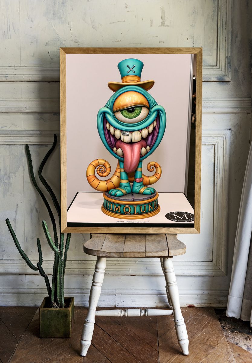 Timolune Surreal Character Poster. room preview