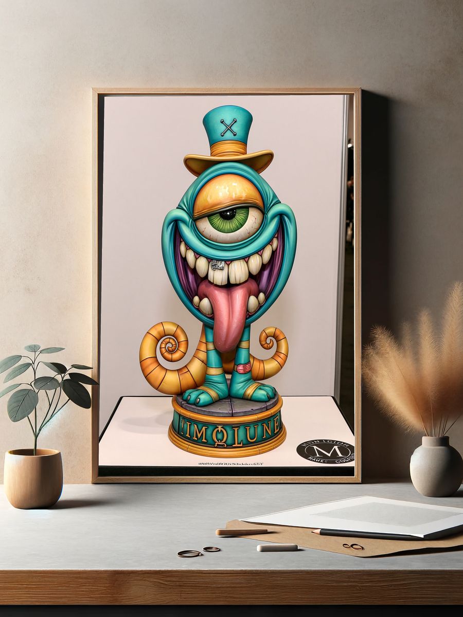 Timolune Surreal Character Poster. — room view 2