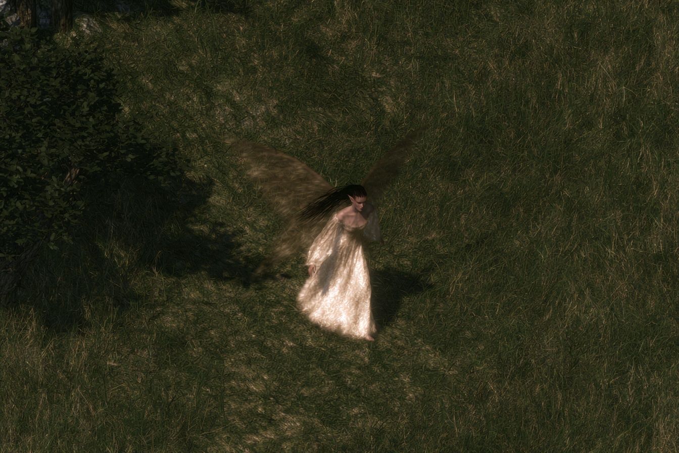 Winged Forest Figure Print. poster — fine-art art