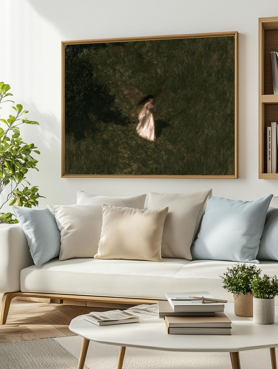 Winged Forest Figure Print. — room view 2