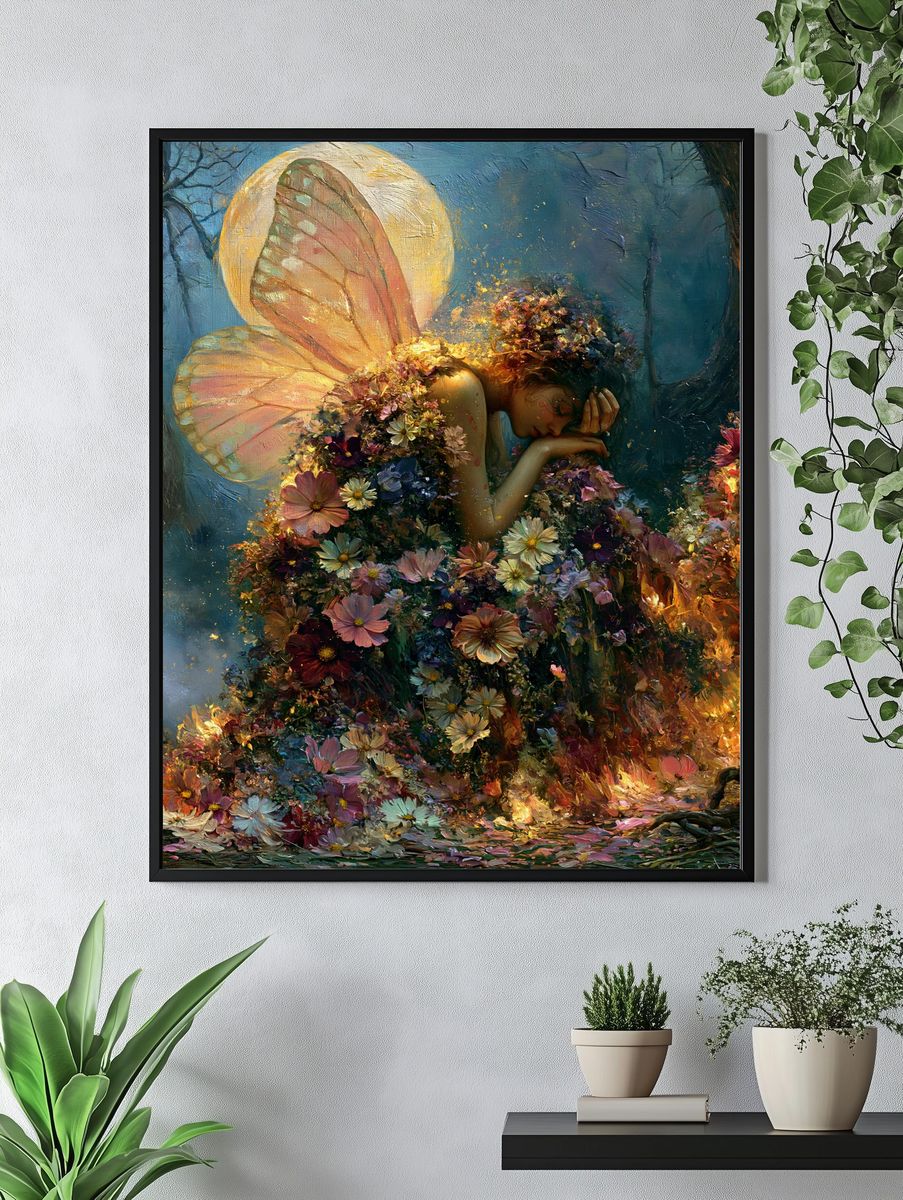 Floral Fairy Dreamscape Print. — room view 4