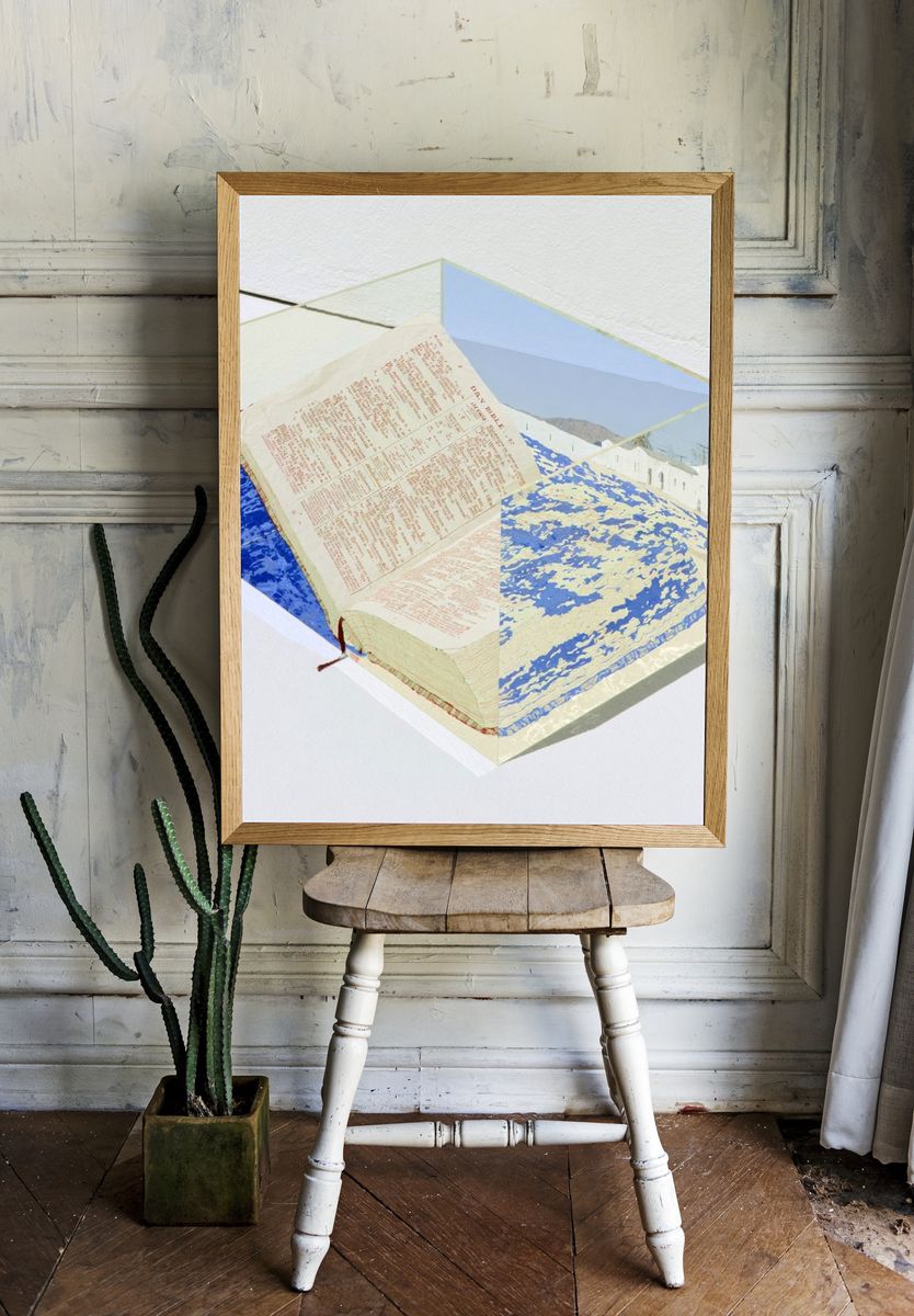 Surreal Bible Landscape Print. — room view 1