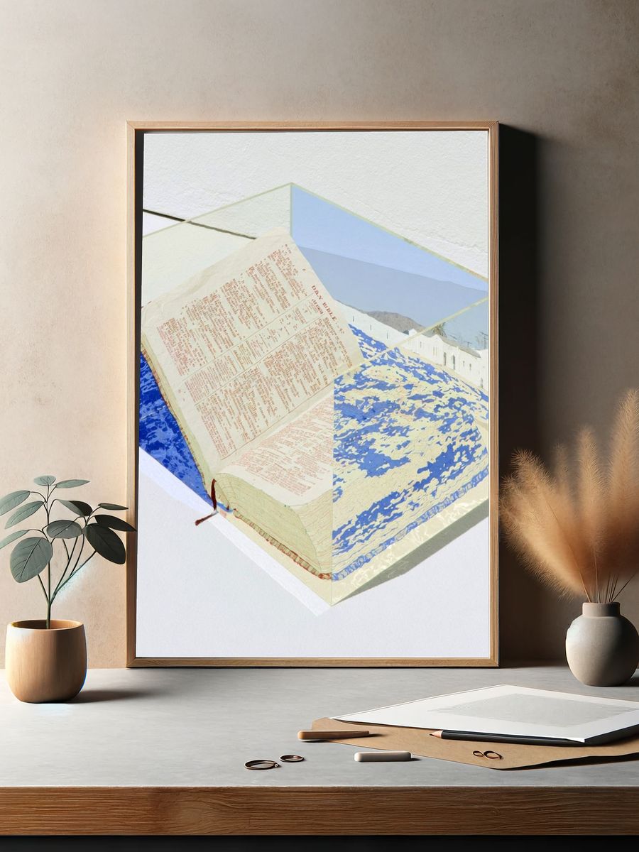 Surreal Bible Landscape Print. — room view 2