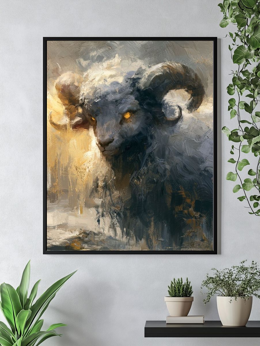 Ram Portrait Fine-Art Poster. — room view 4