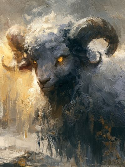 Ram Portrait Fine-Art Poster. poster