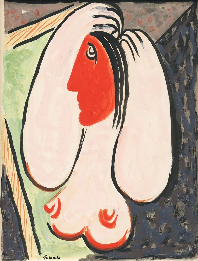 front mirror (1937–1938), abstract woman. poster — fine-art art