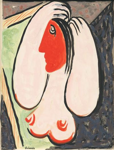 front mirror (1937–1938), abstract woman.