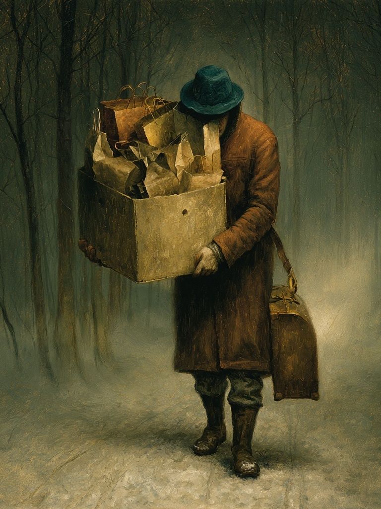 Misty Forest Wanderer Fine-Art Poster. poster — fine-art art