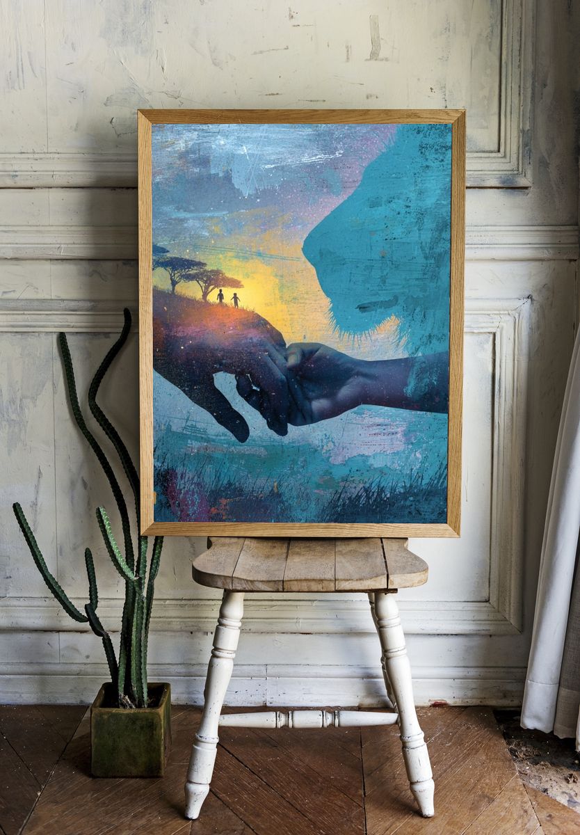 Unity at Sunset Contemporary Print. — room view 1