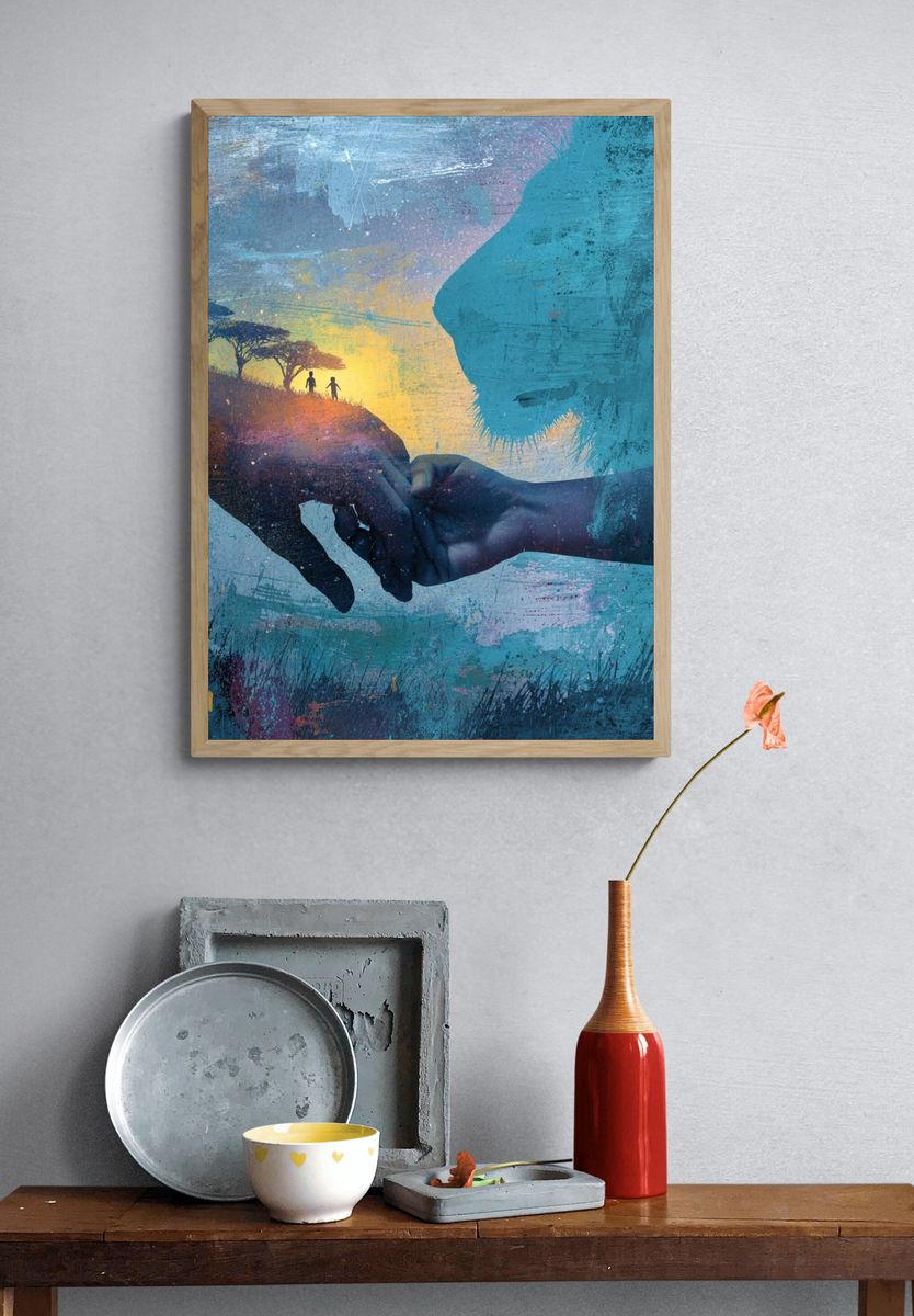 Unity at Sunset Contemporary Print. — room view 3