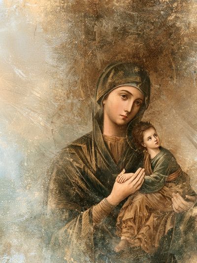 Madonna and Child Renaissance Print.