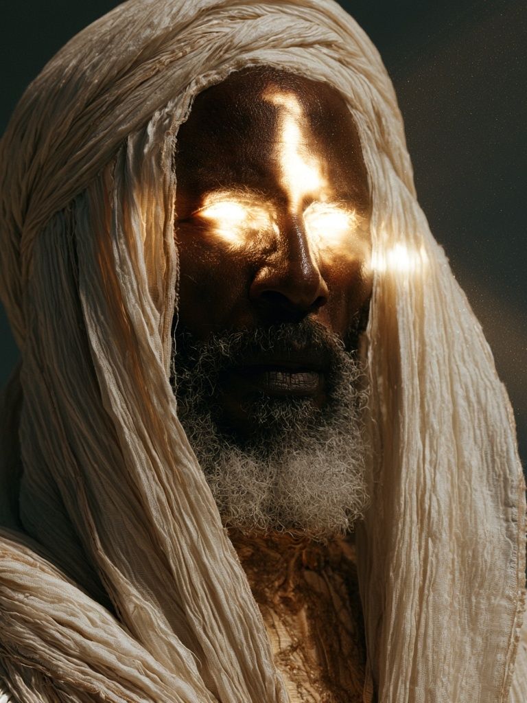 Radiant Hooded Portrait Print. poster detail