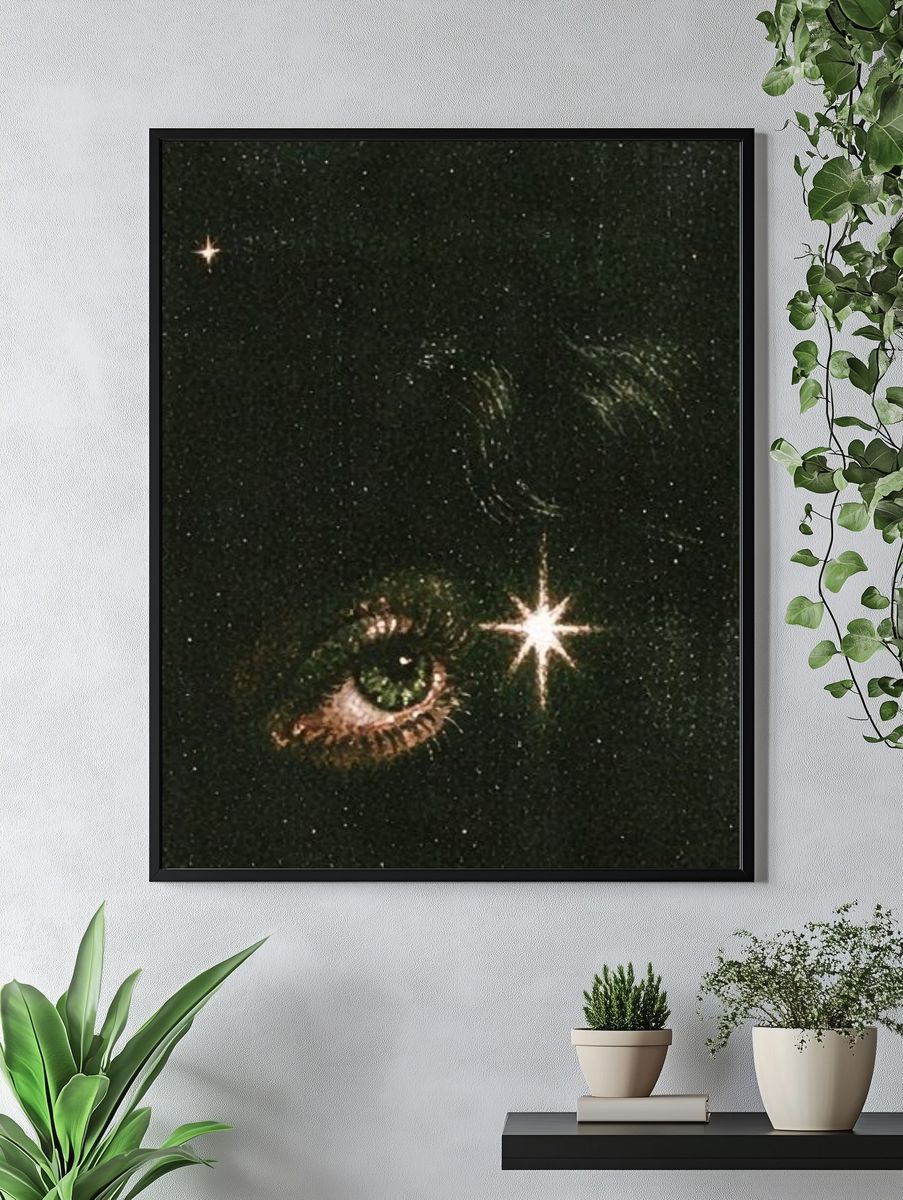 Cosmic Eye Surrealism Print. — room view 4