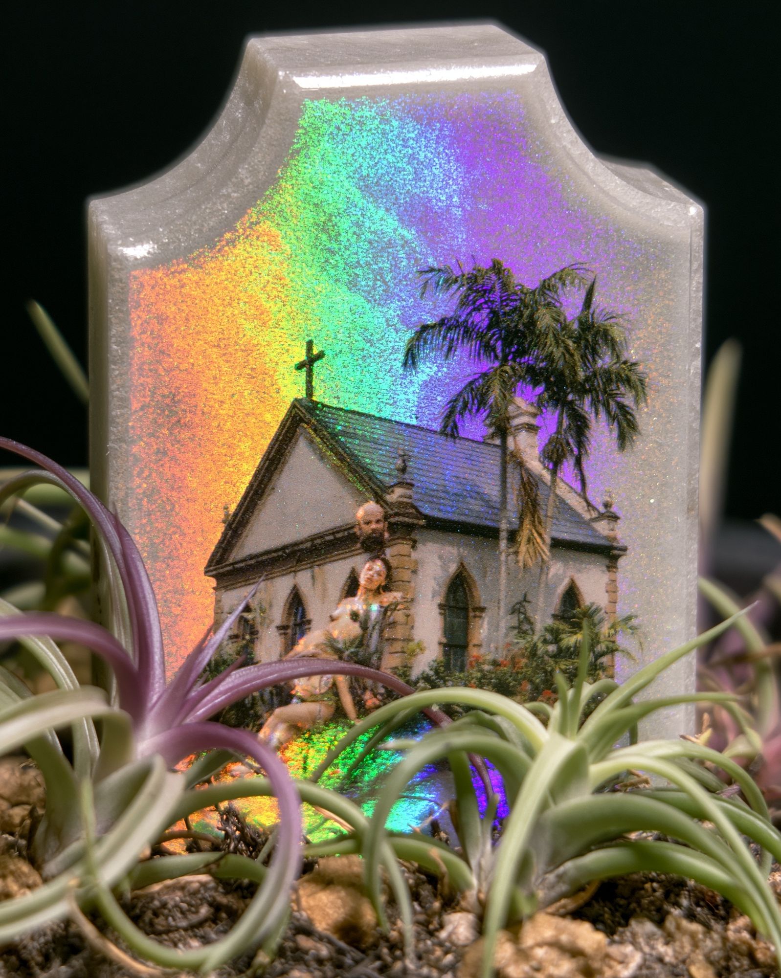 Rainbow Chapel Surreal Print. poster — fine-art art