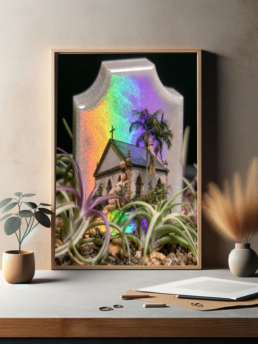 Rainbow Chapel Surreal Print. — room view 2