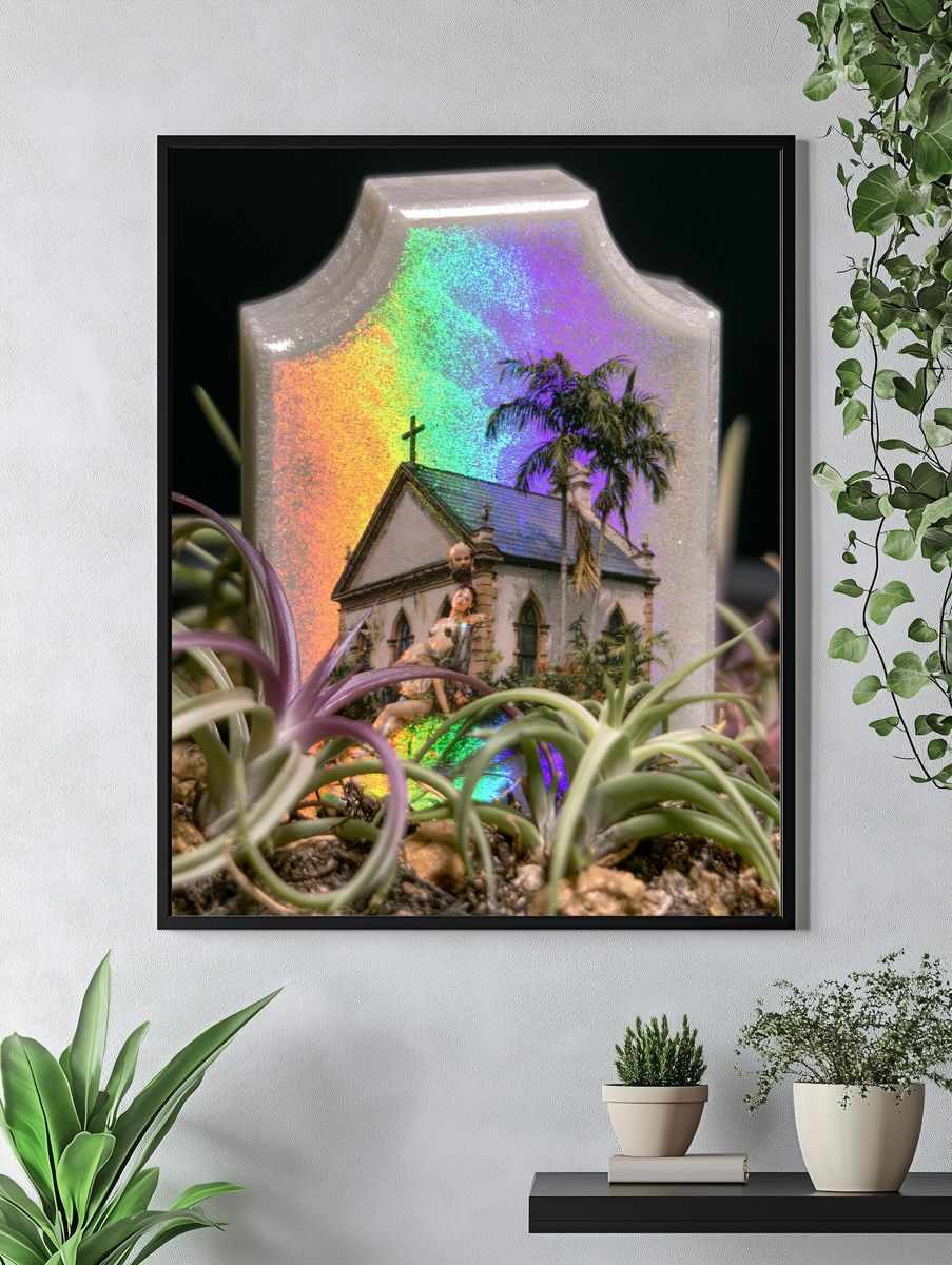 Rainbow Chapel Surreal Print. — room view 4