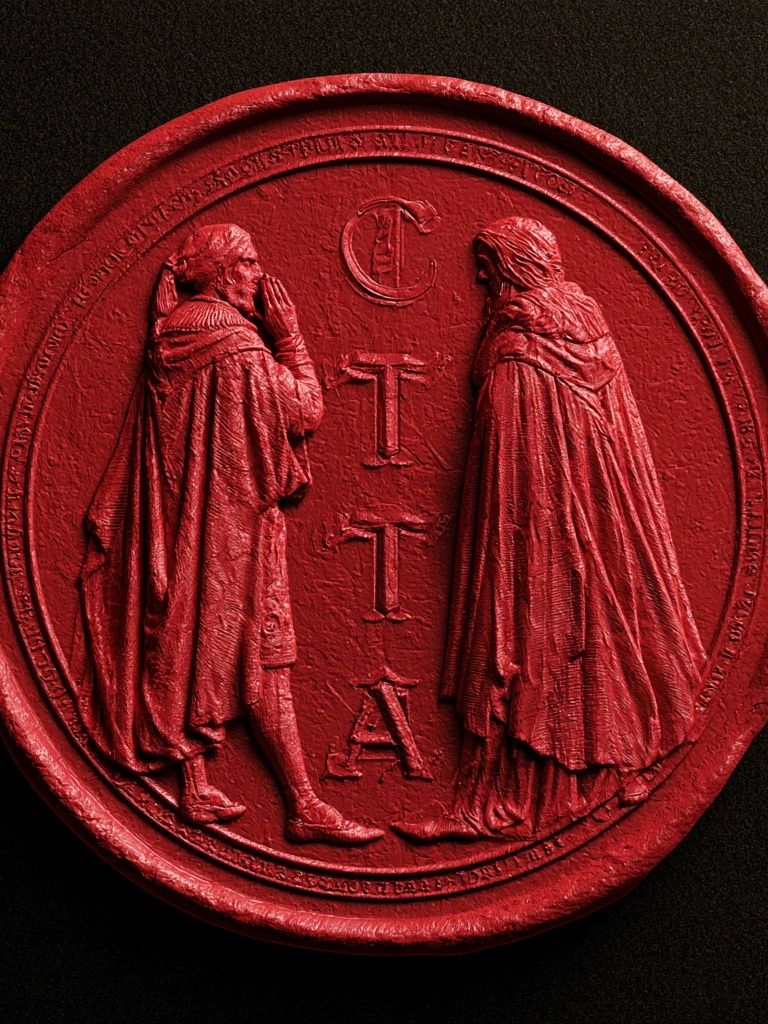 Red Wax Seal Emblem Poster. poster — fine-art art