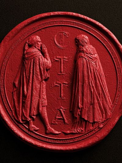 Red Wax Seal Emblem Poster. poster