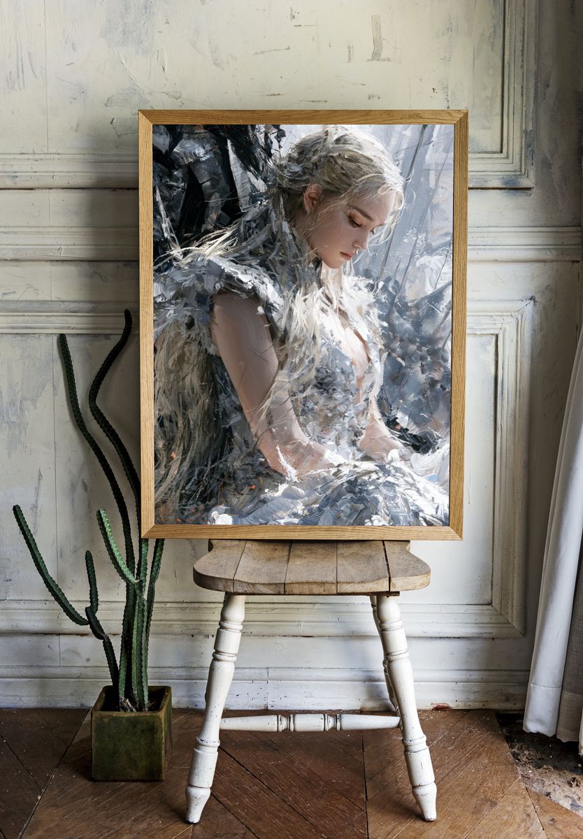 Dreaming Woman Fine-Art Poster. — room view 1