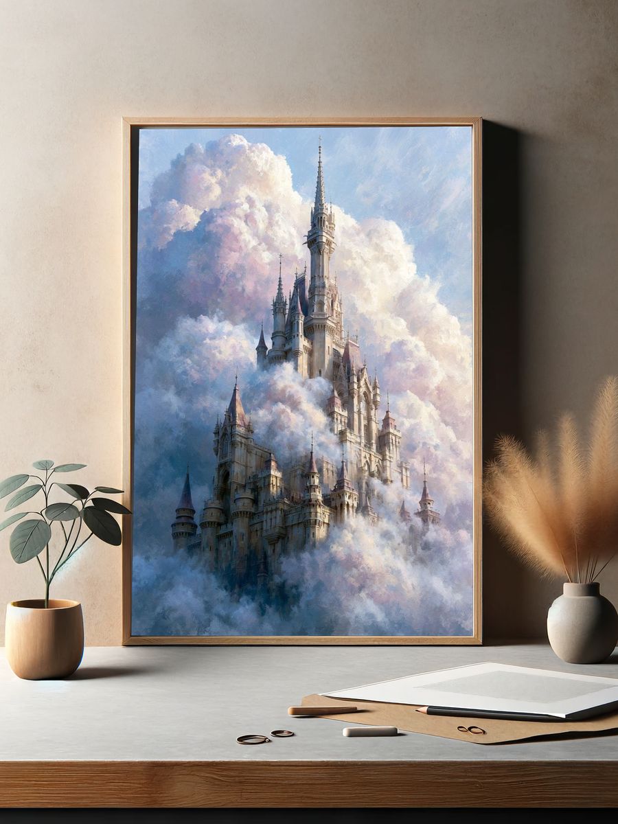 Cloud Castle Fantasy Poster. — room view 2