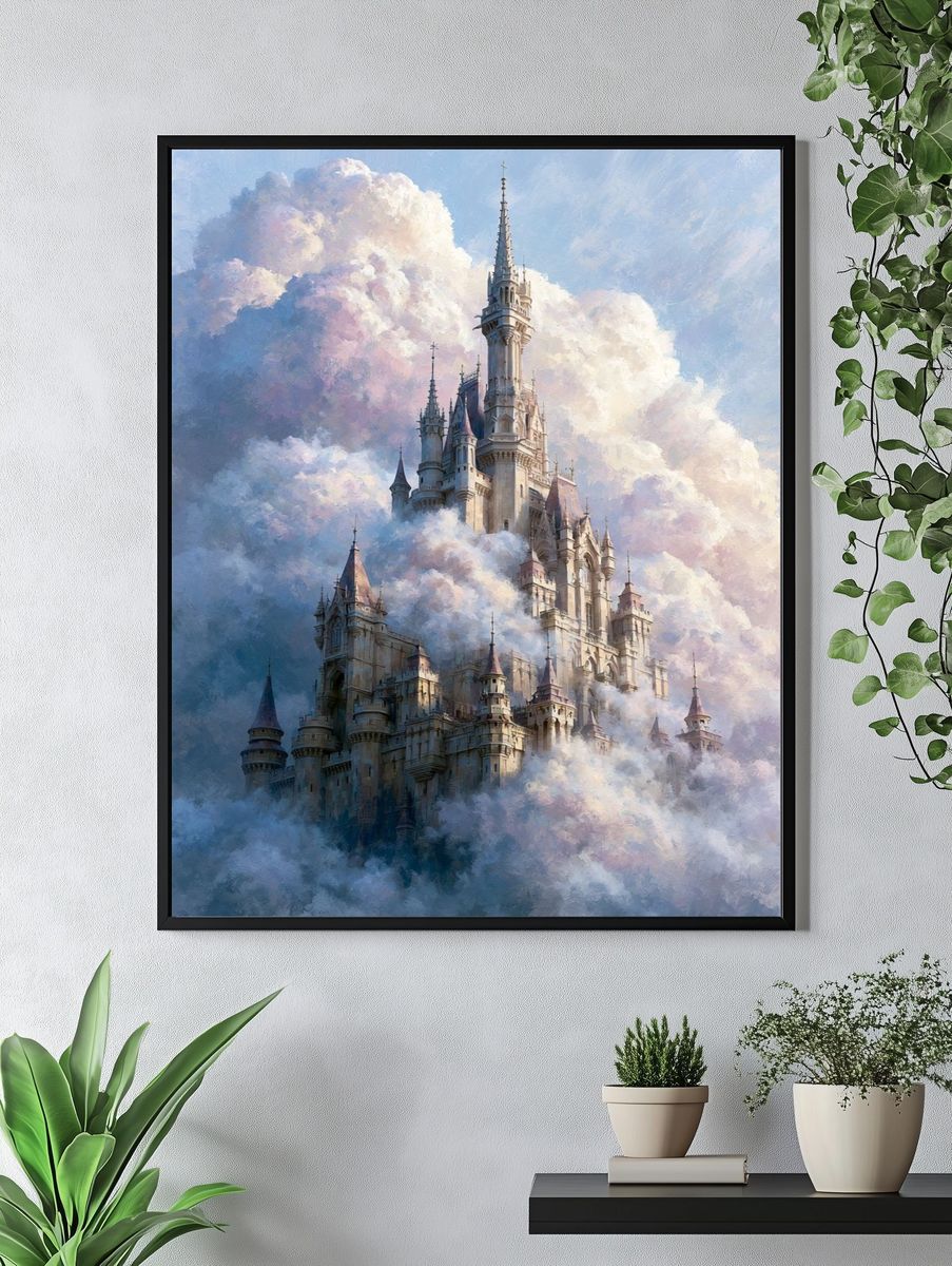 Cloud Castle Fantasy Poster. — room view 4