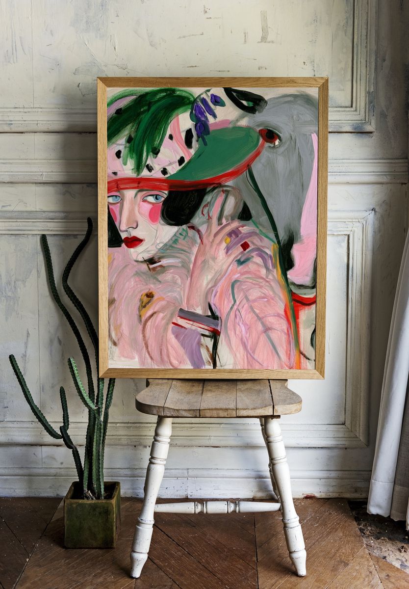 Surreal Fashion Portrait Poster. room preview