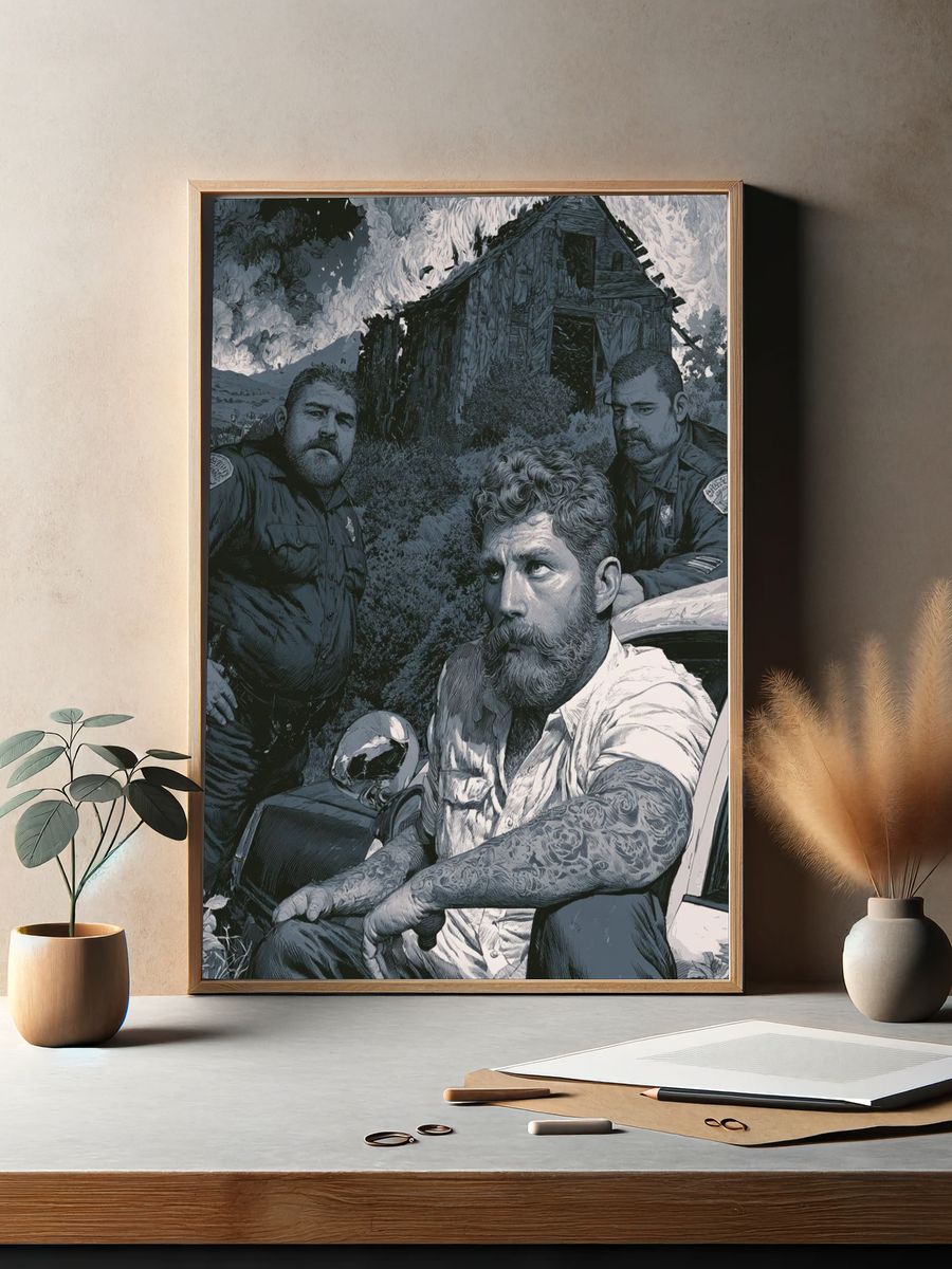 Cinematic Rural Standoff Poster. — room view 2