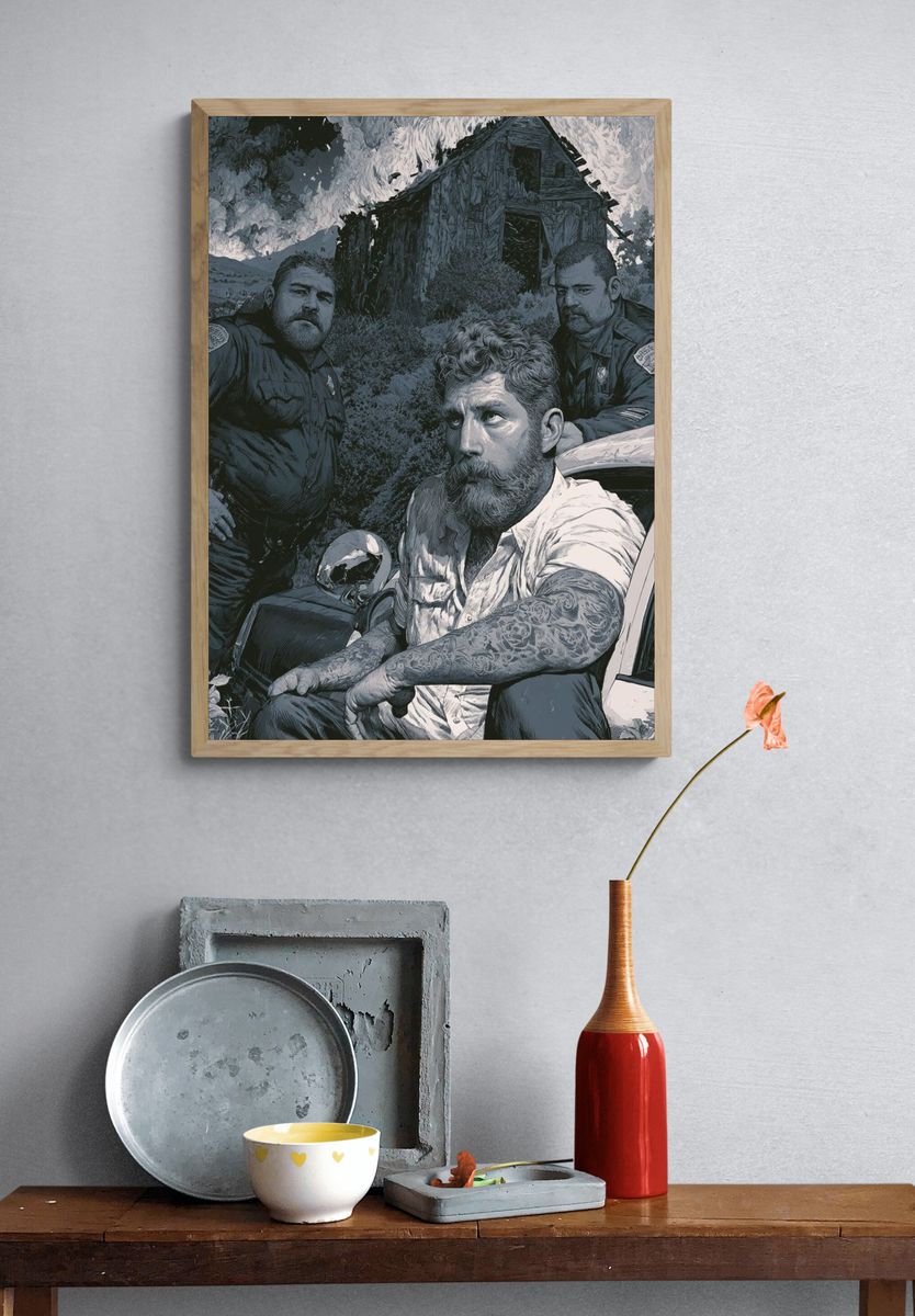 Cinematic Rural Standoff Poster. — room view 3