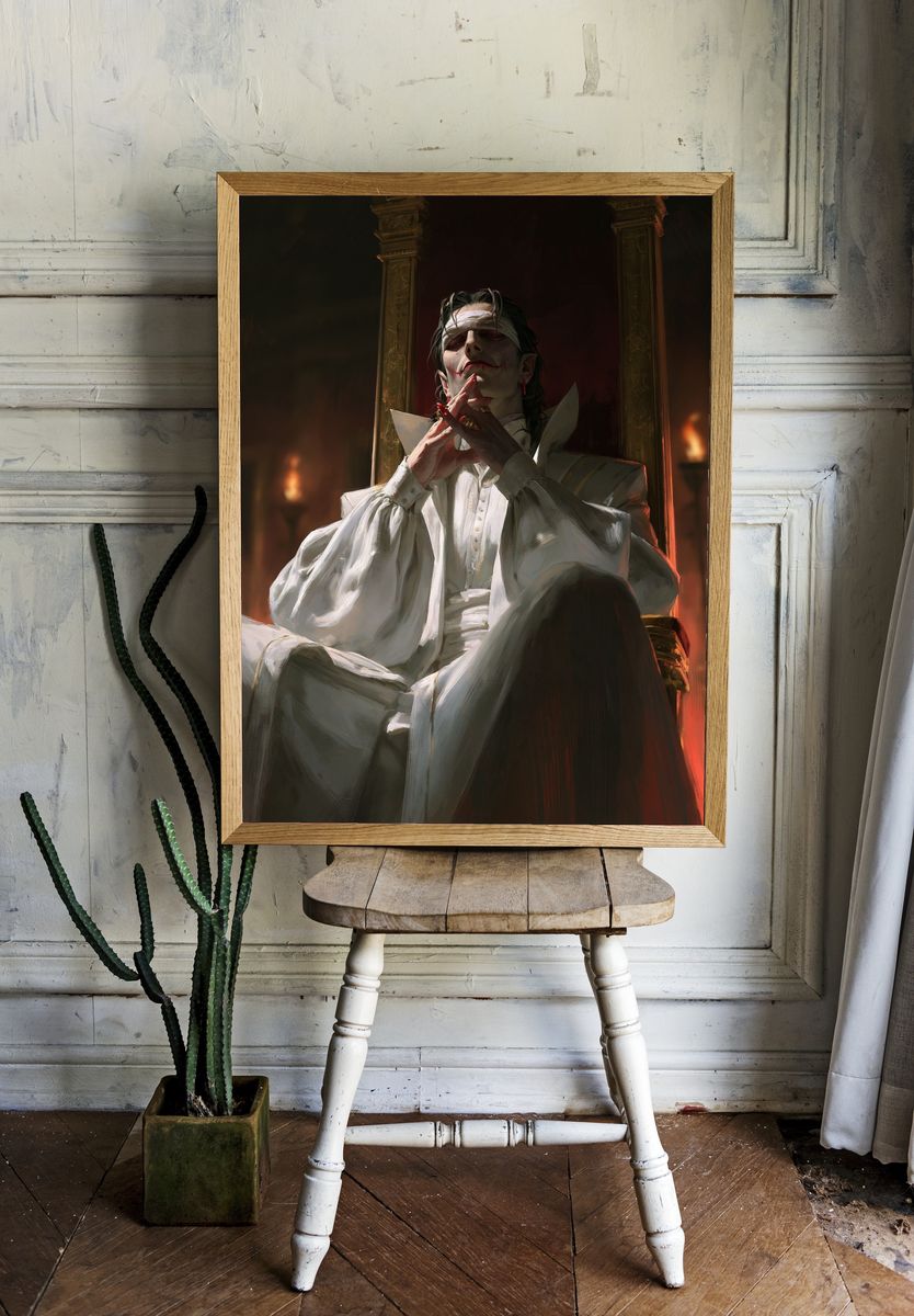 Vampire Throne Portrait Print. — room view 1