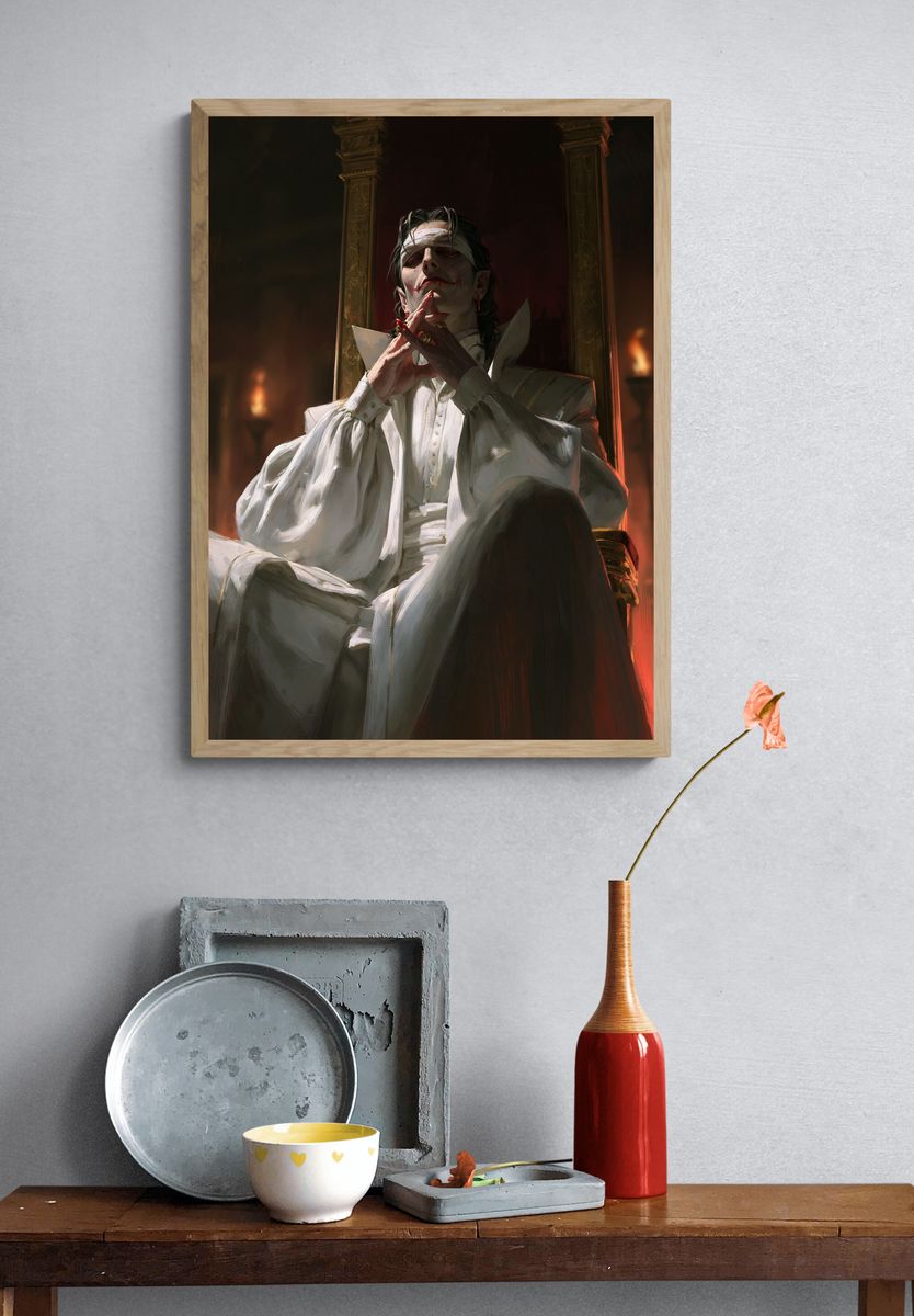 Vampire Throne Portrait Print. — room view 3