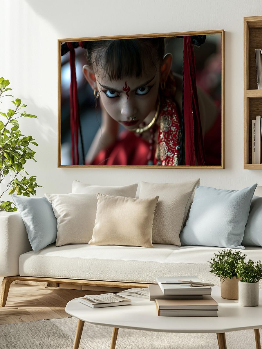Gothic Doll Portrait Print. — room view 2
