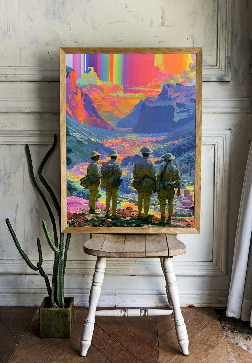 Surreal Mountain Vista Print. room preview