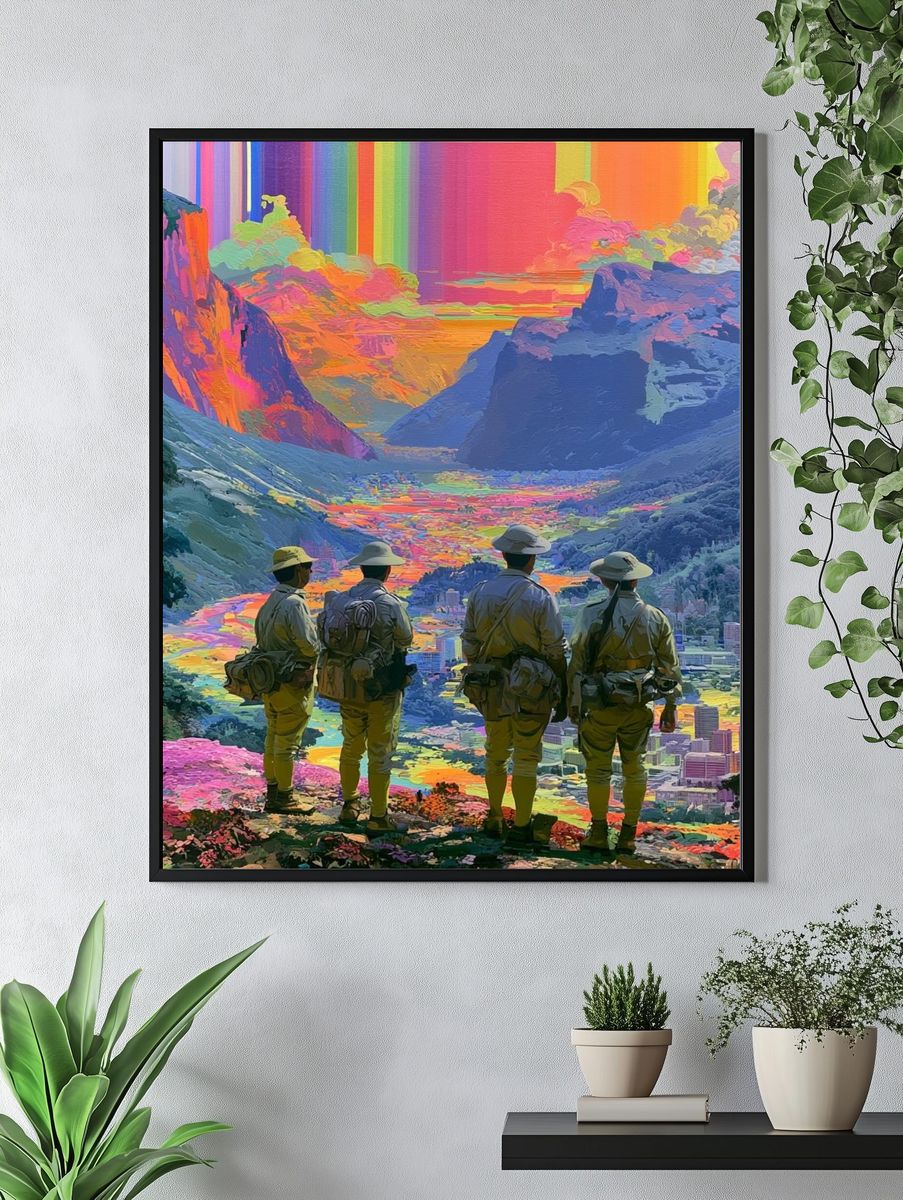 Surreal Mountain Vista Print. — room view 4