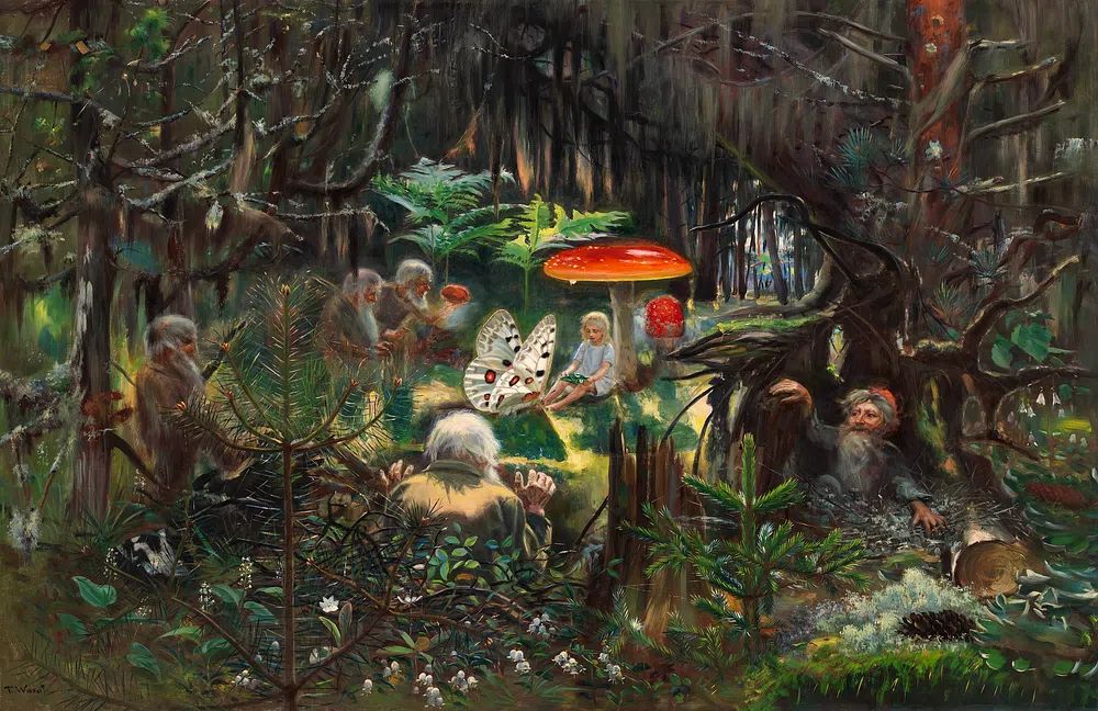 Fairy tale princess (1896) painted. poster detail