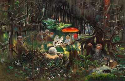 Fairy tale princess (1896) painted. poster print