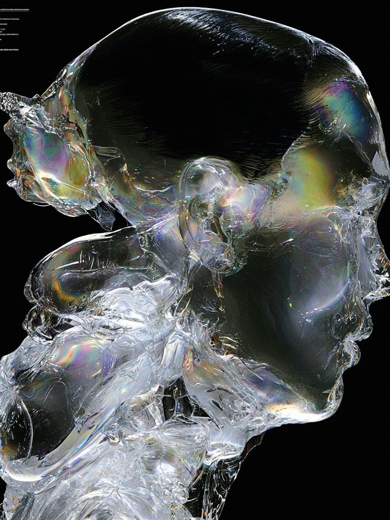 Crystal Skull Abstract Print. poster — fine-art art