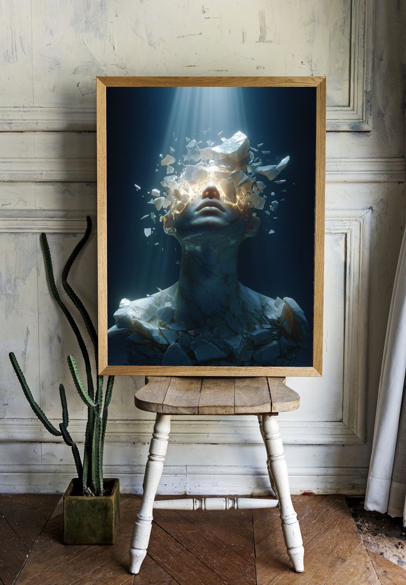 Shattered Vision Surrealism Poster. room preview