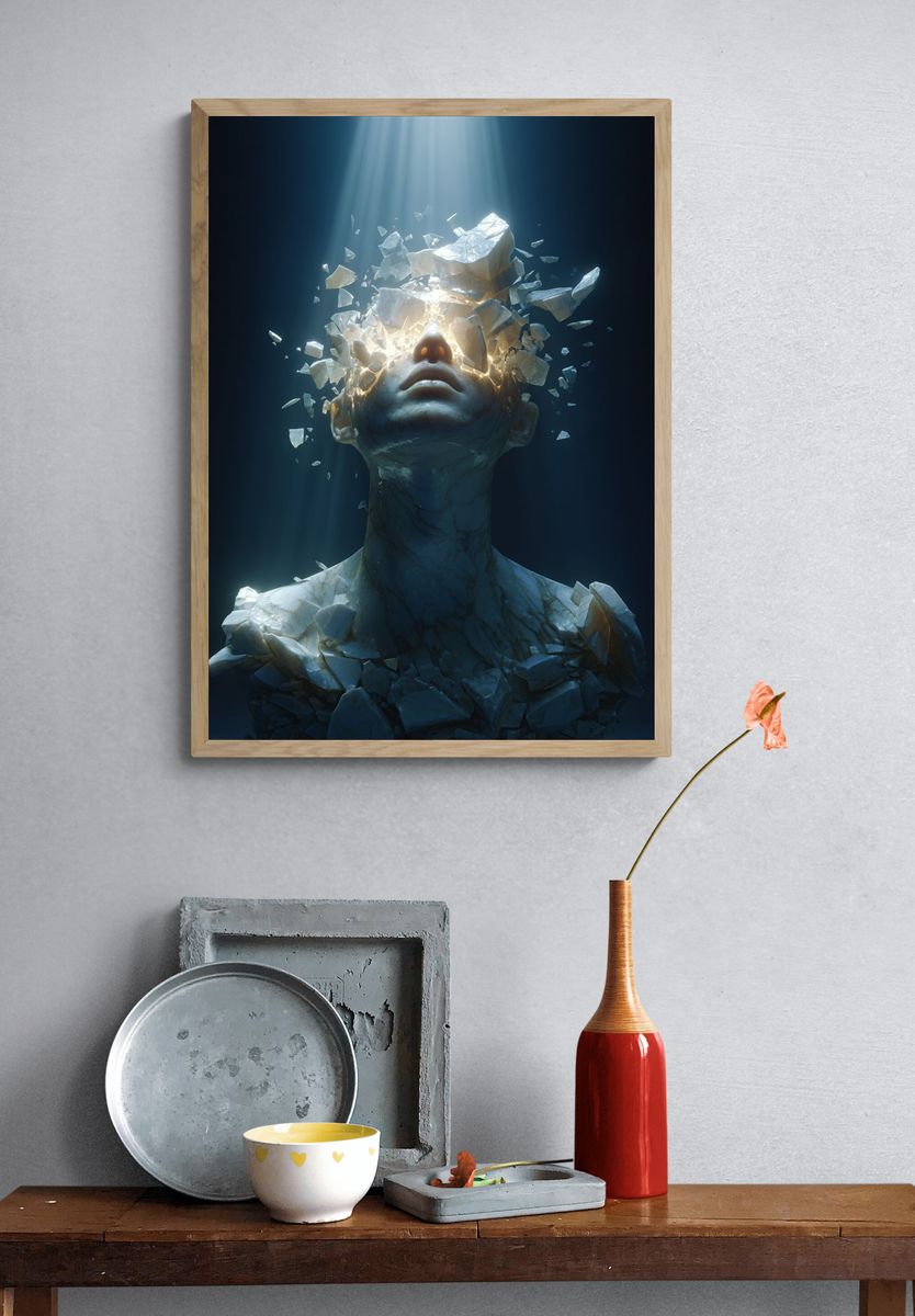 Shattered Vision Surrealism Poster. — room view 3