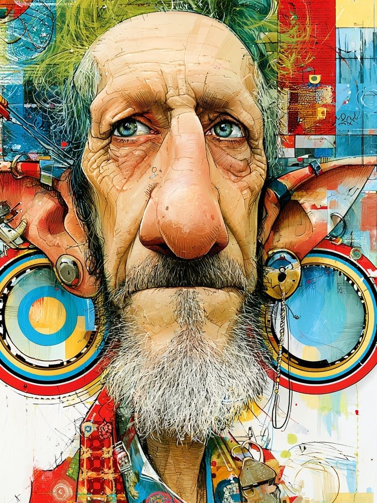 Abstract Elder Portrait Poster. poster detail