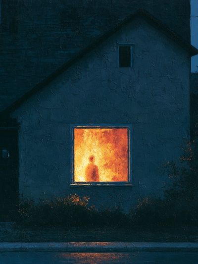 Glowing Window House — Fine-Art Print. poster