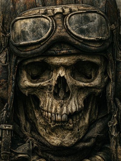 Skull Aviator Horror Print.