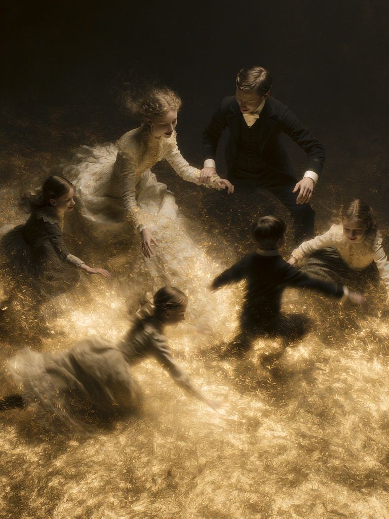 Golden Dance Circle Fine-Art Print. poster — fine-art art