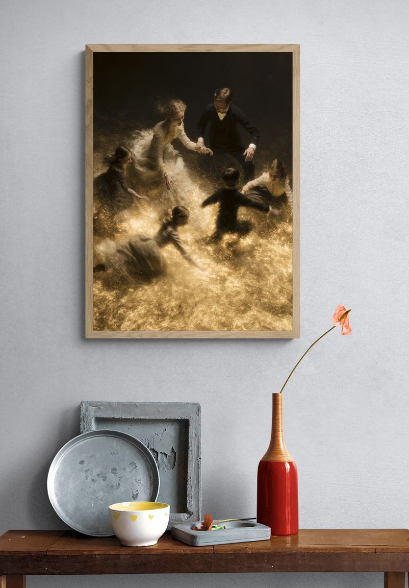 Golden Dance Circle Fine-Art Print. — room view 3