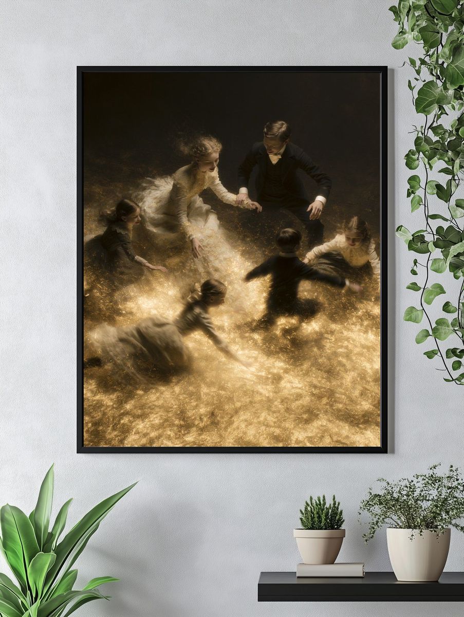Golden Dance Circle Fine-Art Print. — room view 4