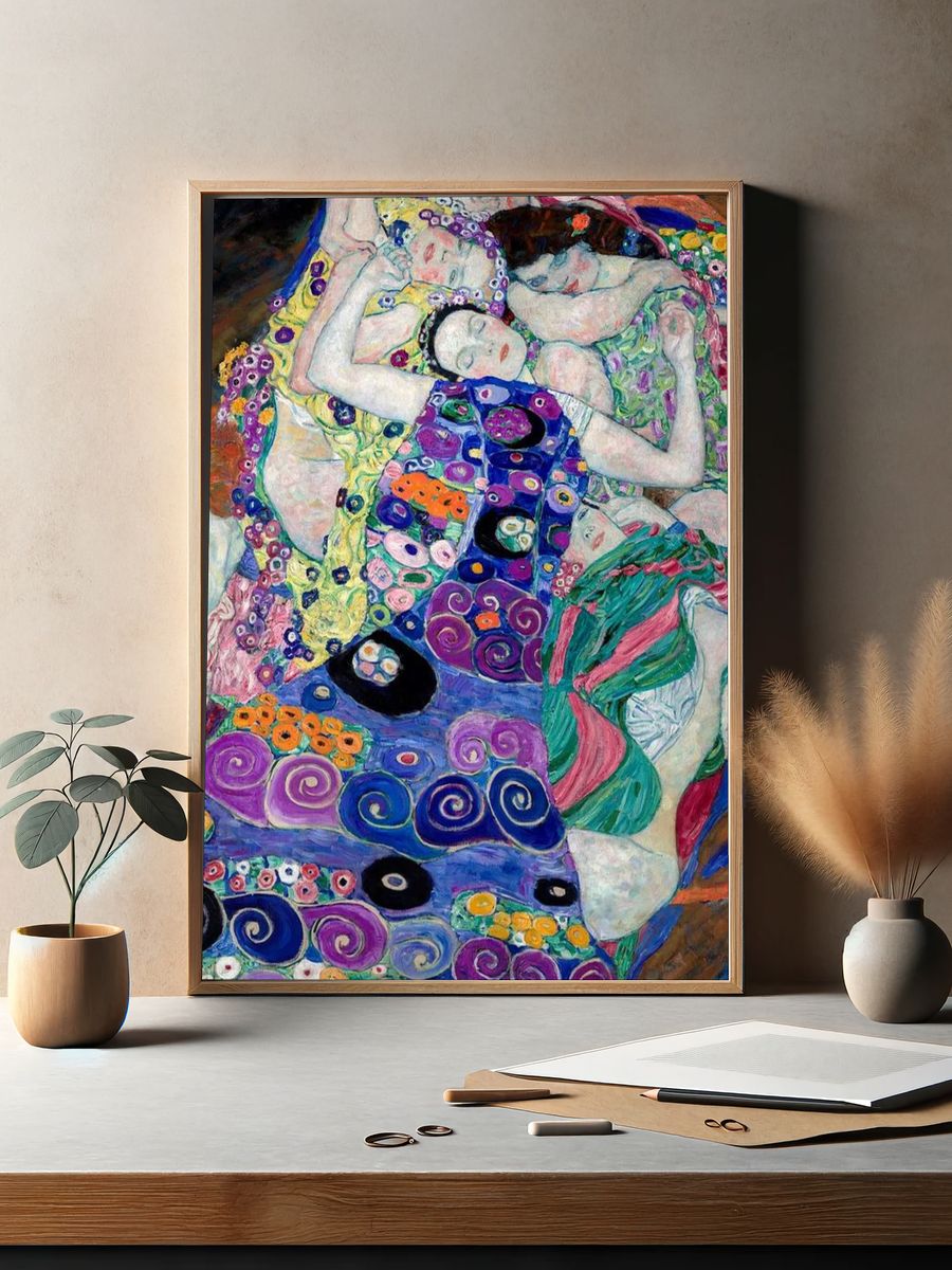 Virgin iPhone wallpaper, Klimt art. — room view 2