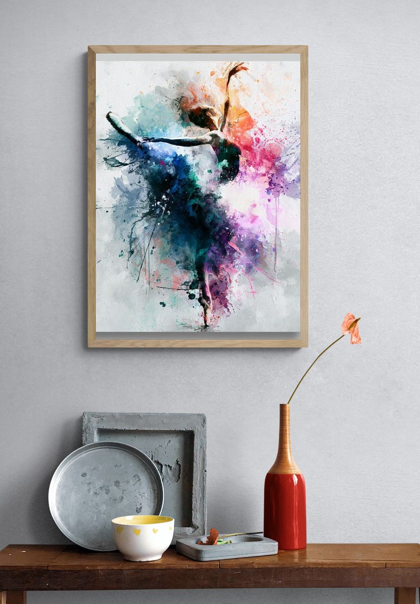Abstract Ballerina Dance Poster. — room view 3