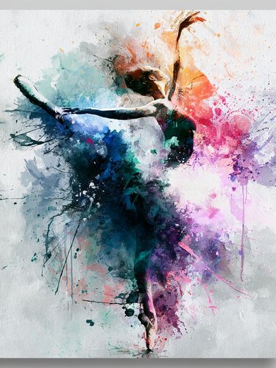 Abstract Ballerina Dance Poster.