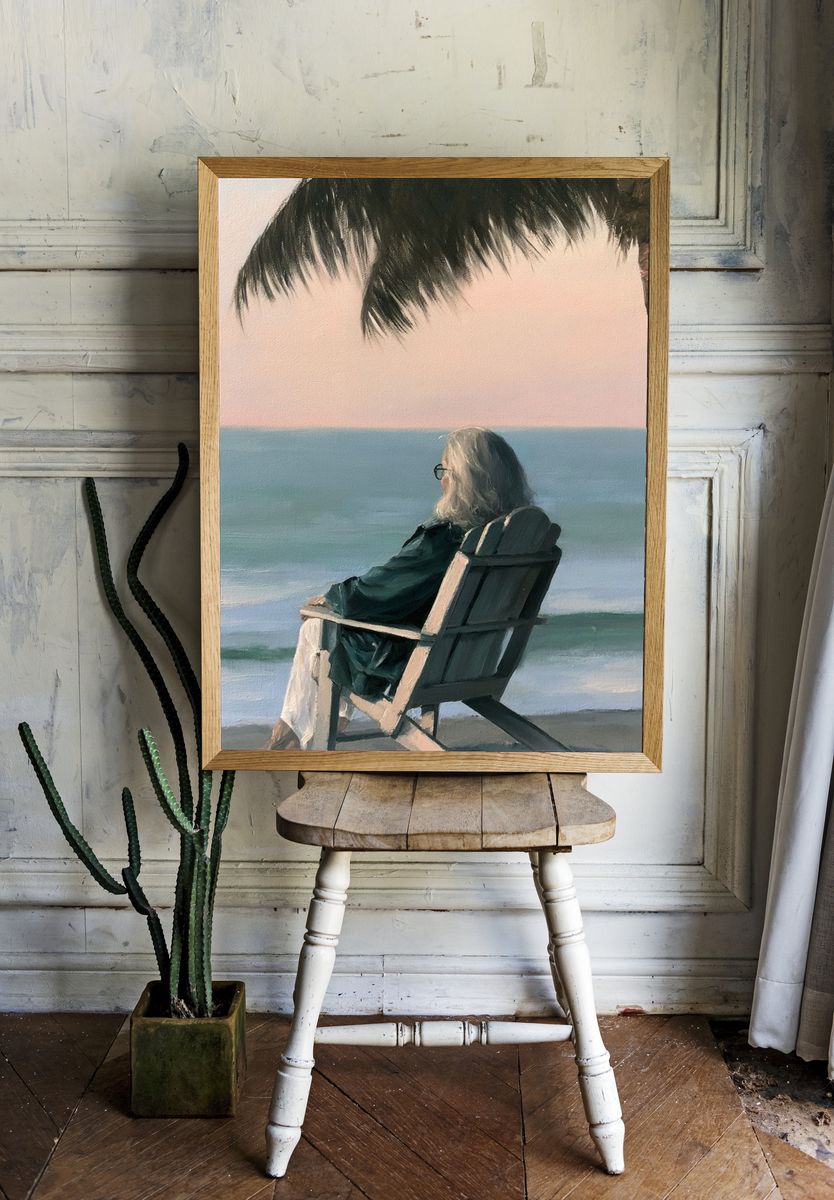 Seaside Reflection Fine-Art Print. — room view 1